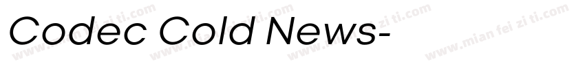 Codec Cold News字体转换